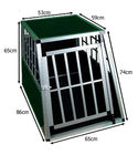 Aluminum Lockable Pets Dog Cat Puppy Vehicle Transport Travel Crate Carrier Cage 65x90x69.5cm