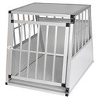 Lockable Pet Cage Carrier Kennel Aluminum Car Transport CrateZX669