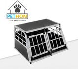 Large Dog Crate Sturdy Cage Car Transport Double Carrier Partition Wall Safe
