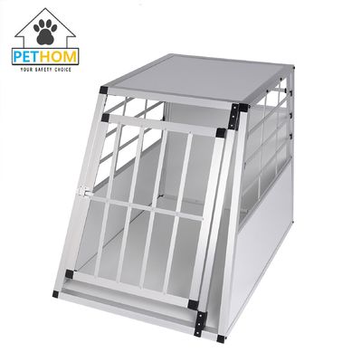 Aluminum Lockable Pets Dog Cat Puppy Vehicle Transport Travel Crate Carrier Cage 65x90x69.5cm