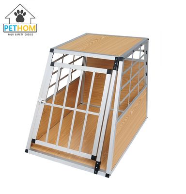 Aluminum Lockable Pets Dog Cat Puppy Vehicle Transport Travel Crate Carrier Cage 65x90x69.5cm