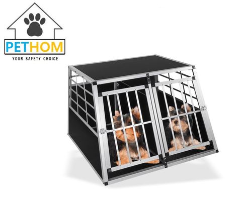 XXL Dog Cage Transport Partition Box Crate Dog Carrier 2 Door Puppy Training ZX104A2