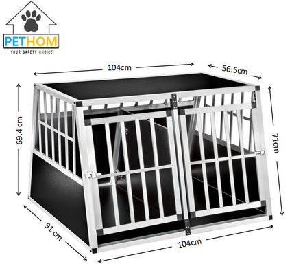 XXL Dog Cage Transport Partition Box Crate Dog Carrier 2 Door Puppy Training ZX104A2