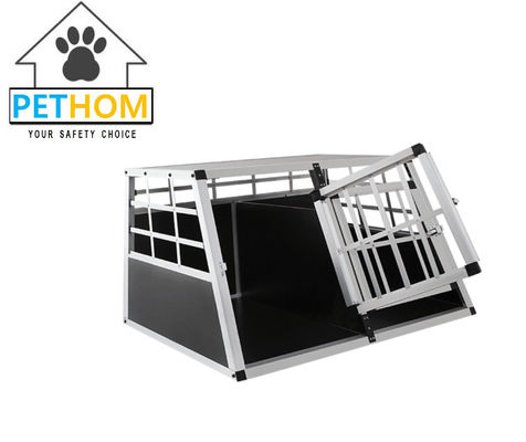 Large Dog Crate Sturdy Cage Car Transport Double Carrier Partition Wall Safe