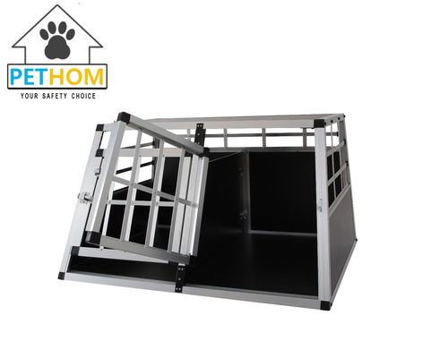 Large Dog Crate Sturdy Cage Car Transport Double Carrier Partition Wall Safe