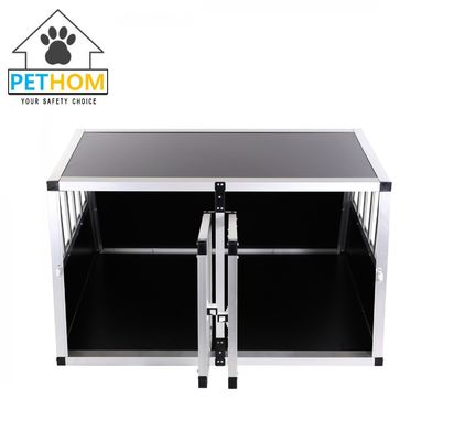 Large Dog Crate Sturdy Cage Car Transport Double Carrier Partition Wall Safe ZX896B1