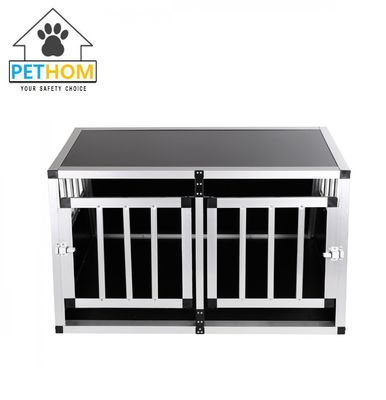 Large Dog Crate Sturdy Cage Car Transport Double Carrier Partition Wall Safe ZX896B1