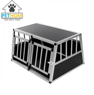 Large Dog Crate Sturdy Cage Car Transport Double Carrier Partition Wall Safe ZX896B1