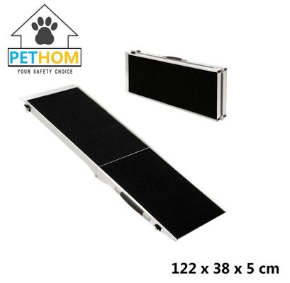 Folding Pet Ramp Cats Dogs Bifold Stairs Ladder Travel Portable 135kg Aluminum ZX122A