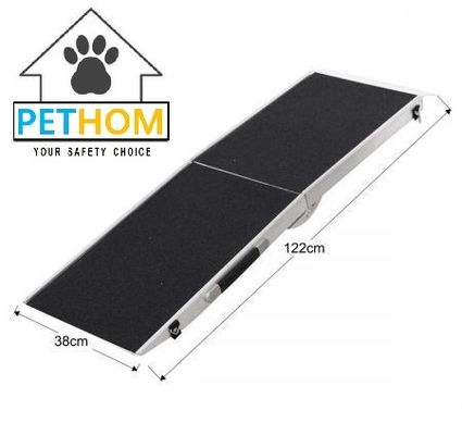 Folding Pet Ramp Cats Dogs Bifold Stairs Ladder Travel Portable 135kg Aluminum ZX122A