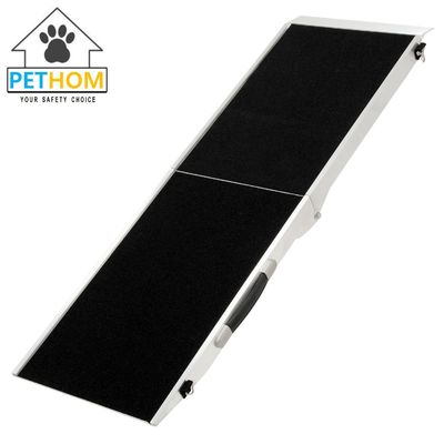 Folding Pet Ramp Cats Dogs Bifold Stairs Ladder Travel Portable 135kg Aluminum ZX122A