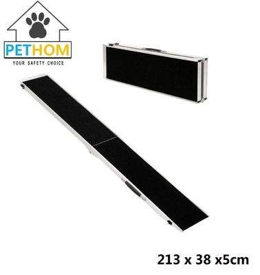 7ft lightweight portable aluminum folding pet dog ramp ladder truck suv van car
