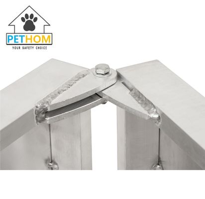 4'ft Aluminium Pet Ramp Cats Dogs Bifold Stairs Ladder Travel Portable 135kg Aluminum ZX122B