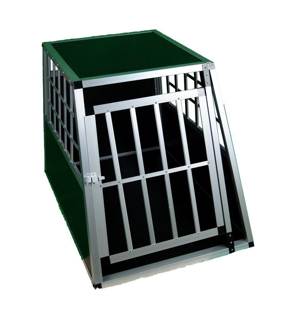 Aluminum Lockable Pets Dog Cat Puppy Vehicle Transport Travel Crate Carrier Cage 65x90x69.5cm