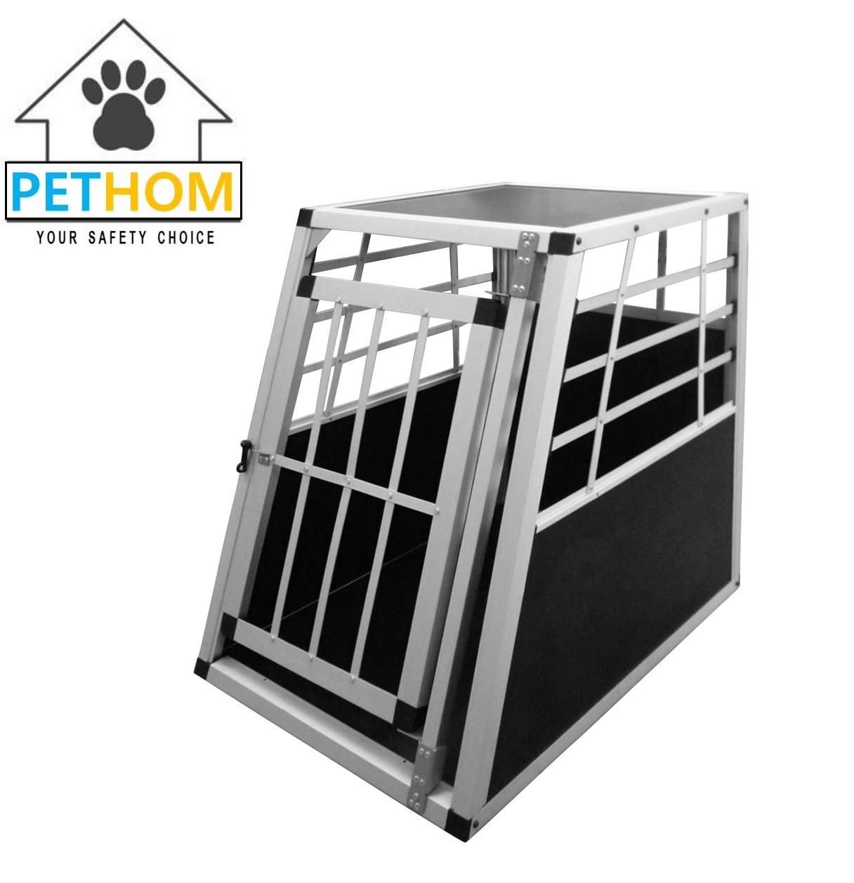 Aluminum Lockable Pets Dog Cat Travel Carrier Cage 55x77x69.5cm